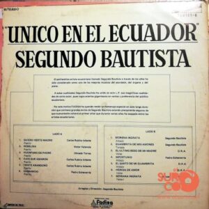 Disco de Vinilo Segundo Bautista - Único En El Ecuador Vinyl Record
