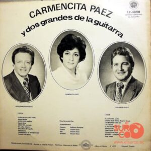 Disco de Vinilo Carmencita Páez Y Dos Grandes De La Guitarra - Carmencita Páez Y Dos Grandes De La Guitarra Vinyl Record