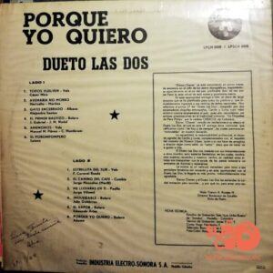 Disco de Vinilo Dueto Las Dos - Porque Yo Quiero Vinyl Record