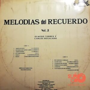 Disco de Vinilo Olmedo Torres - Melodías Del Recuerdo Vol. 2 Vinyl Record