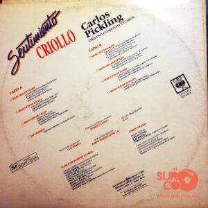 Disco de Vinilo Carlos Pickling - Sentimiento Criollo Vinyl Record
