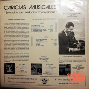 Disco de Vinilo Luis Anibal Granja - Caricias Musicales Vinyl Record
