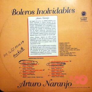 Disco de Vinilo Arturo Naranjo - Boleros Inolvidables Vinyl Record