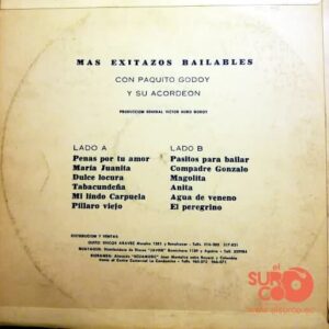 Disco de Vinilo Paquito Godoy  - Mas Exitazos Bailables Con Vinyl Record