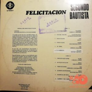 Disco de Vinilo Segundo Bautista - Felicitación Vinyl Record