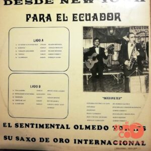 Disco de Vinilo Olmedo Torres - Desde Nueva York Para Ecuador El Sentimental Olmedo Torres Y Su Saxo De Oro Internacional Vinyl Record