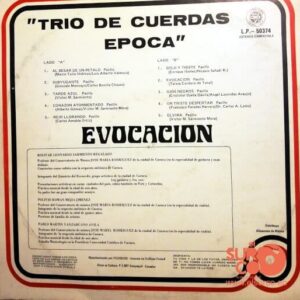 Disco de Vinilo Trío De Cuerdas Época - Evocación Vinyl Record