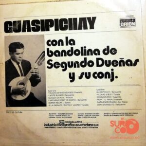 Disco de Vinilo Segundo Dueñas - Con Bandolina Y Conjunto Guasipichay Vinyl Record