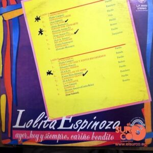 Disco de Vinilo Lolita Espinoza - Ayer Hoy Y Siempre Cariño Bendito Vinyl Record