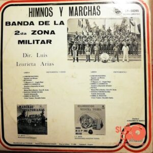 Disco de Vinilo Banda De La 2da Zona Militar - Himnos Y Marchas Vinyl Record