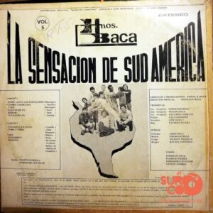 Disco de Vinilo La Sonora De Los Hermanos Baca - La Sensación De Sudamérica Vinyl Record