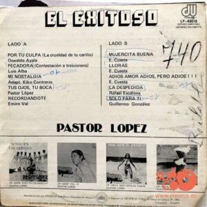 Disco de Vinilo Pastor López - El Exitoso Vinyl Record