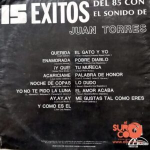 Disco de Vinilo Juan Torres - 15 Éxitos Del 85 Vinyl Record