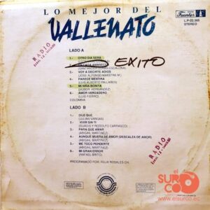 Disco de Vinilo Varios - Lo Mejor Del Vallenato Vinyl Record
