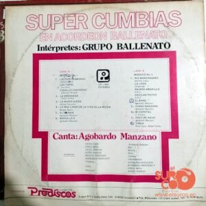 Disco de Vinilo Grupo Vallenato - Super Cumbias En Acordeón Vallenato Vinyl Record