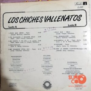 Disco de Vinilo Los Chiches Vallenatos - Triunfadores Vinyl Record