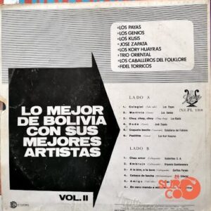 Disco de Vinilo Varios - Los Mejor De Bolivia Con Sus Mejores Artistas Vol II Vinyl Record