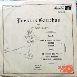 Disco de Vinilo El Indio Duarte - Poesías Gauchas Vinyl Record