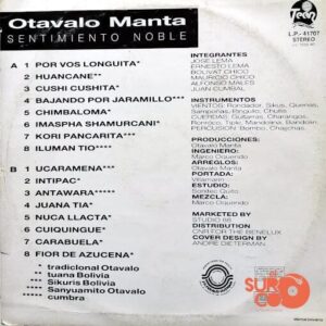 Disco de Vinilo Otavalo Manta - Sentimiento Noble Vinyl Record