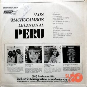 Disco de Vinilo Los Machucambos - Los Machicambos Le Cantan Al Perú Vinyl Record