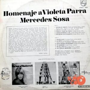 Disco de Vinilo Mercedes Sosa - Homenaje A Violeta Parra Vinyl Record