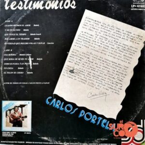 Disco de Vinilo Carlos Portela - Testimonios Vinyl Record