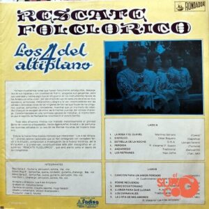 Disco de Vinilo Los 4 Del Altiplano  - Rescate Folklórico Vinyl Record