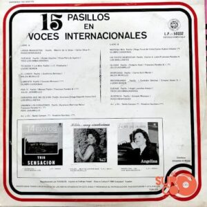 Disco de Vinilo Varios - 15 Pasillos En Voces Internacionales Vinyl Record
