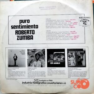 Disco de Vinilo Roberto Zumba - Puro Sentimiento Vinyl Record
