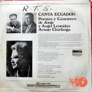 Disco de Vinilo Jorge Araujo Chiriboga - Canta Ecuador Vinyl Record