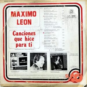 Disco de Vinilo Máximo León - Canciones Que Hice Para Ti Vinyl Record