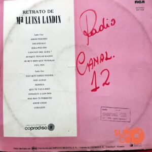 Disco de Vinilo María Luisa Landín - Retrato De María Luisa Landín Vinyl Record