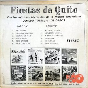 Disco de Vinilo Olmedo Torres - Fiestas De Quito Vinyl Record