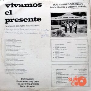 Disco de Vinilo Dúo Jimenez Coronado - Vivamos El Presente Vinyl Record