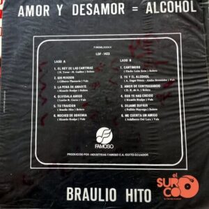 Disco de Vinilo Braulio Hito - Amor Y Desamor = Alcohol Vinyl Record