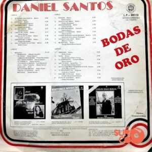 Disco de Vinilo Daniel Santos - Bodas De Oro Vinyl Record