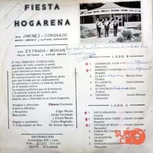 Disco de Vinilo Dúo Jimenez Coronado - Fiesta Hogareña Vinyl Record