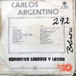 Disco de Vinilo Carlos Argentino - Romántico Sabroso Y Latino Vinyl Record