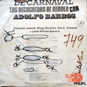 Disco de Vinilo Los Recocheros De Rebolo - De Carnaval Vinyl Record