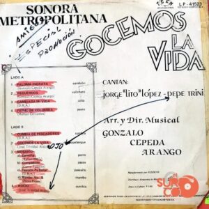 Disco de Vinilo Sonora Metropolitana - Gocemos La Vida Vinyl Record