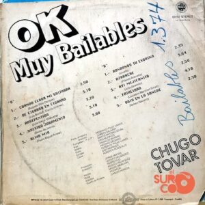 Disco de Vinilo Chugo Tovar - Ok Muy Bailables Vinyl Record