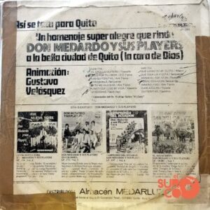 Disco de Vinilo Don Medardo Y Sus Players - Así Se Toca Para Quito Vinyl Record