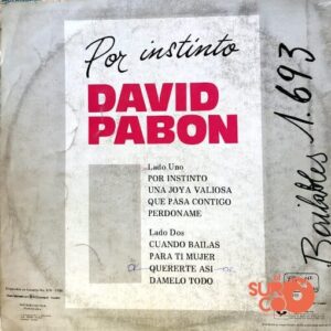 Disco de Vinilo David Pabón - Por Instinto Vinyl Record