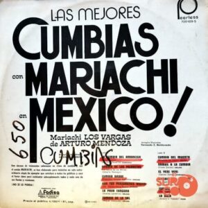 Disco de Vinilo Mariachi Los Vargas De Arturo Mendoza - Las Mejores Cumbias Con Mariachi En México Vinyl Record