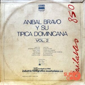 Disco de Vinilo Aníbal Bravo  - Anibal Bravo Y Su Típica Dominicana Vol. 2 Vinyl Record