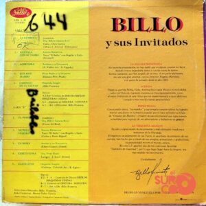 Disco de Vinilo Varios - Billo Y Sus Invitados Vinyl Record
