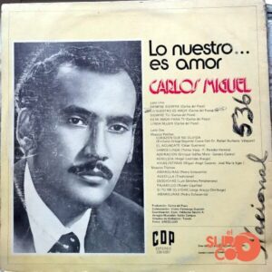 Disco de Vinilo Carlos Miguel - Lo Nuestro Es… Amor Vinyl Record