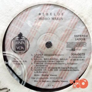 Disco de Vinilo Pedro Marín - Rebelde Vinyl Record