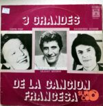 Disco de Vinilo Varios - 3 Grandes De La Canción Francesa Vinyl Record