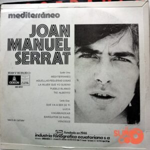 Disco de Vinilo Joan Manuel Serrat - Mediterráneo Vinyl Record